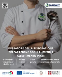 VALSUSA: OPERATORE DELLA RISTORAZIONE- PREPARAZIONE DEGLI ALIMENTI E ALLESTIMENTO PIATTI