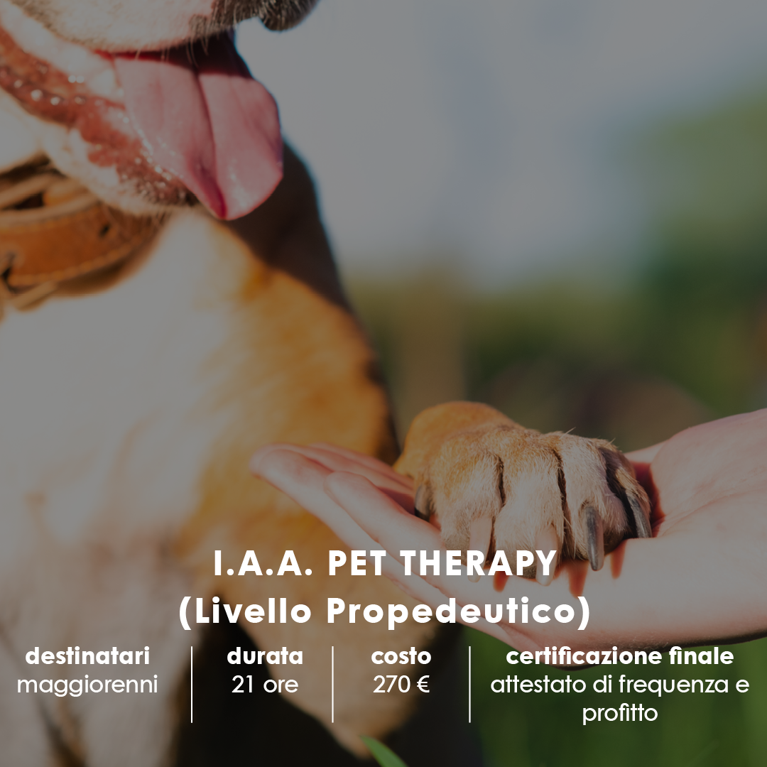 I.A.A. PET THERAPY (Livello Propedeutico)