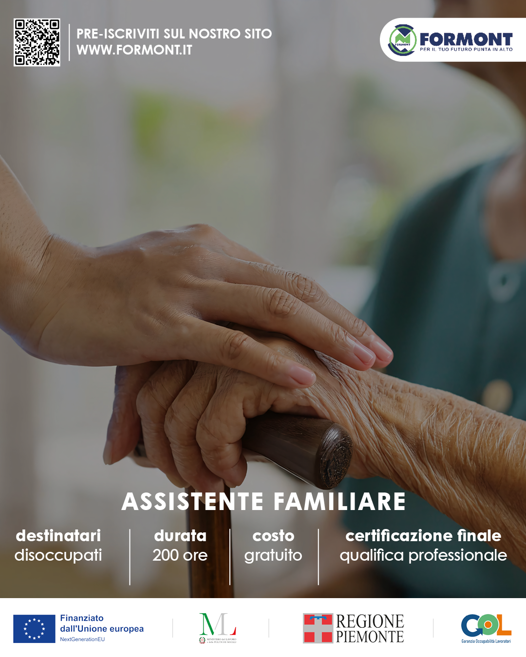 SALUZZO – ASSISTENTE FAMILIARE – GOL per disoccupati