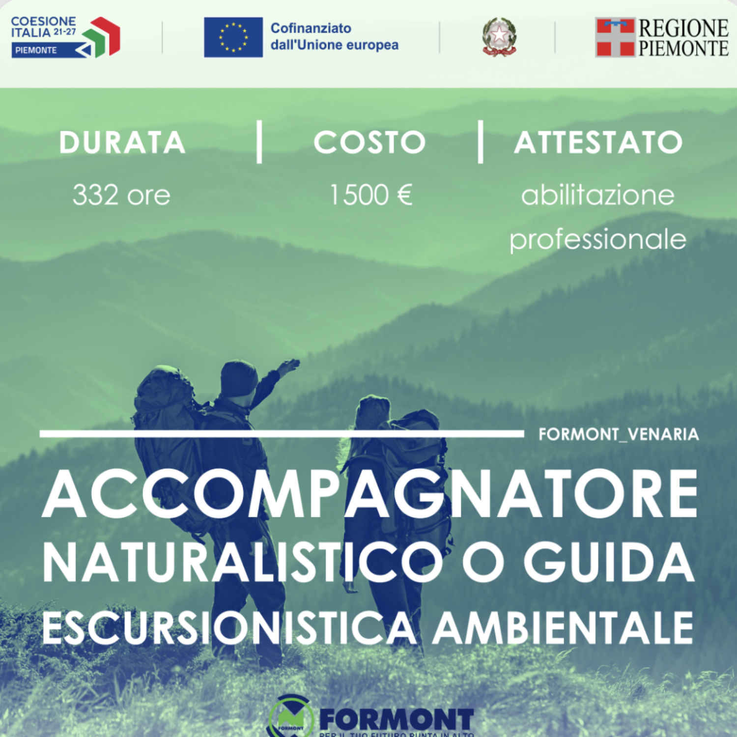 VENARIA: ACCOMPAGNATORE NATURALISTICO O GUIDA ESCURSIONISTICA AMBIENTALE A PAGAMENTO 2025/26