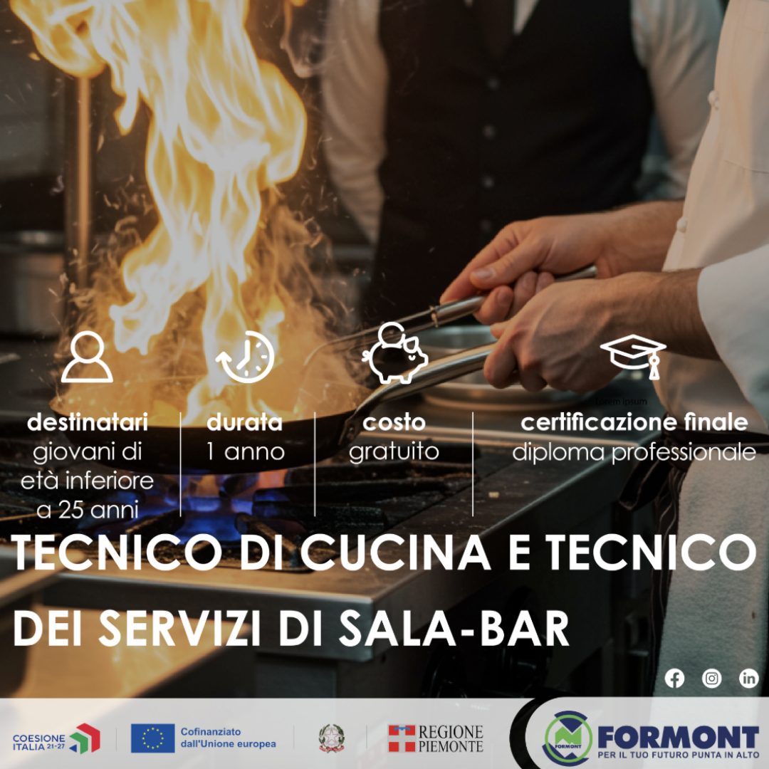 VILLADOSSOLA: TECNICO DI CUCINA E TECNICO DEI SERVIZI DI SALA-BAR