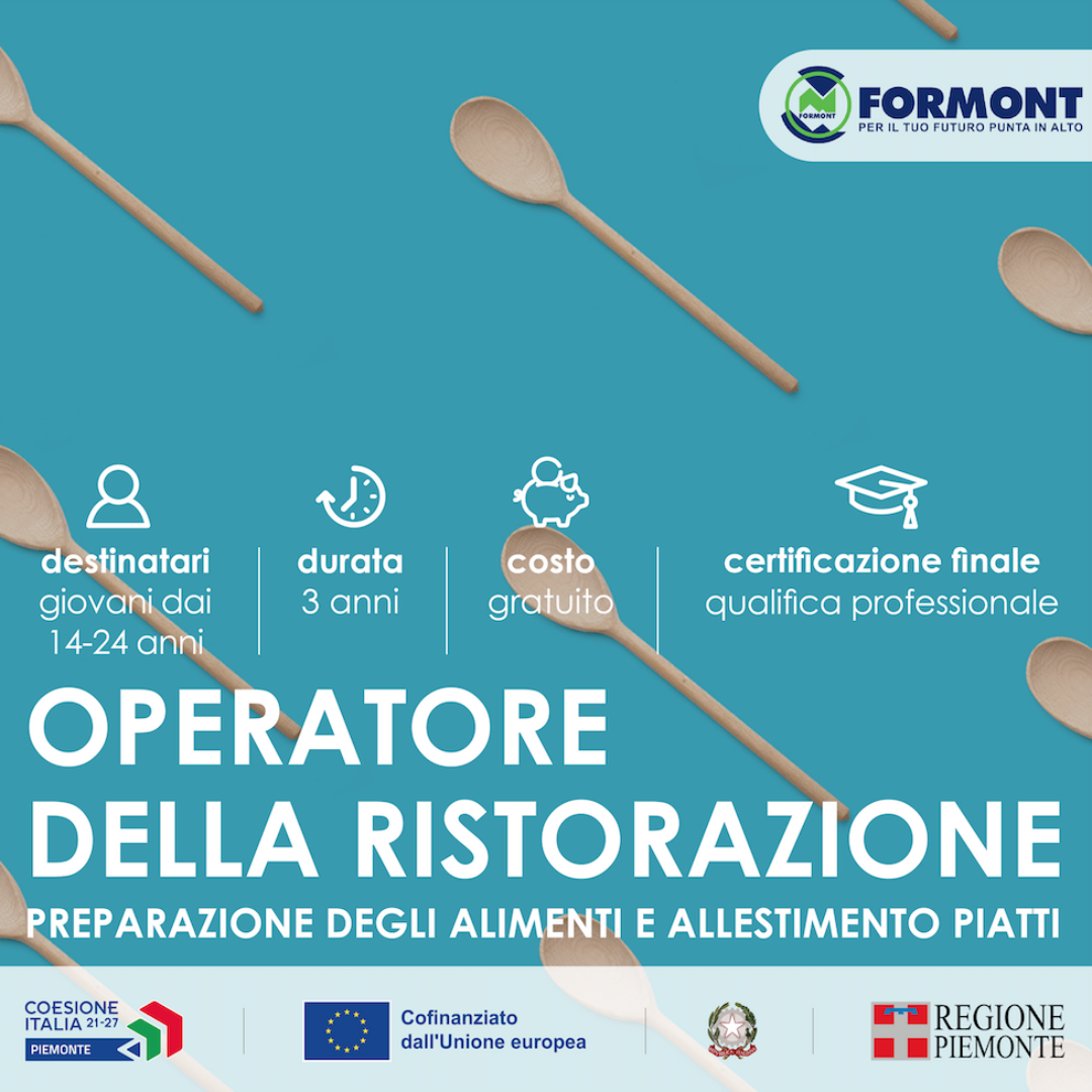 La Mandria – OPERATORE DELLA RISTORAZIONE: PREPARAZIONE DEGLI ALIMENTI E ALLESTIMENTO PIATTI