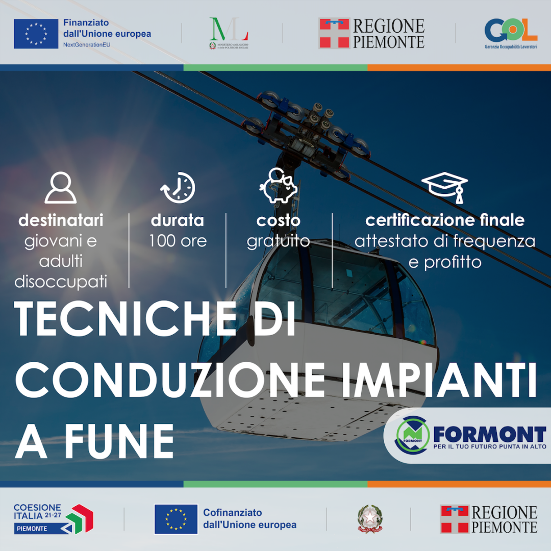 VALSUSA: TECNICHE DI CONDUZIONE IMPIANTI A FUNE Corso gratuito GOL