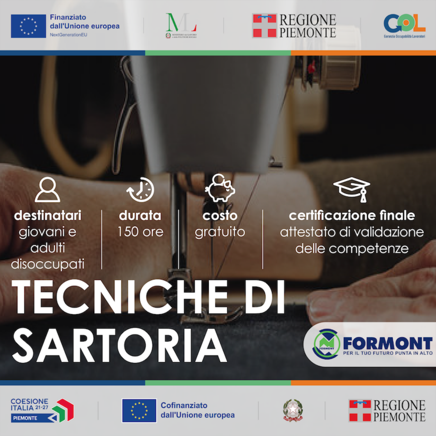 VALSESIA: TECNICHE DI SARTORIA Corso gratuito GOL