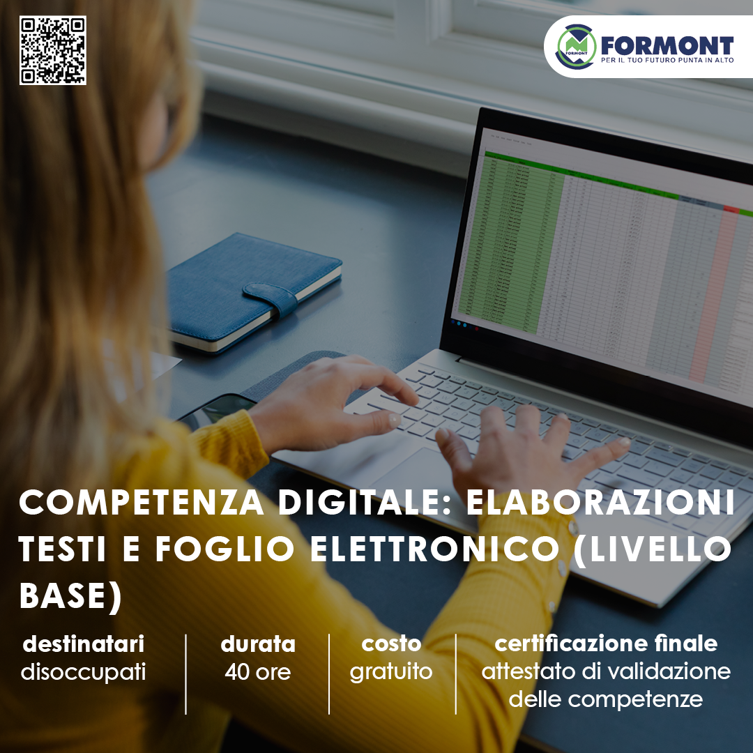 COMPETENZA DIGITALE: ELABORAZIONE TESTI E FOGLIO ELETTRONICO LIVELLO BASE – (GOL)