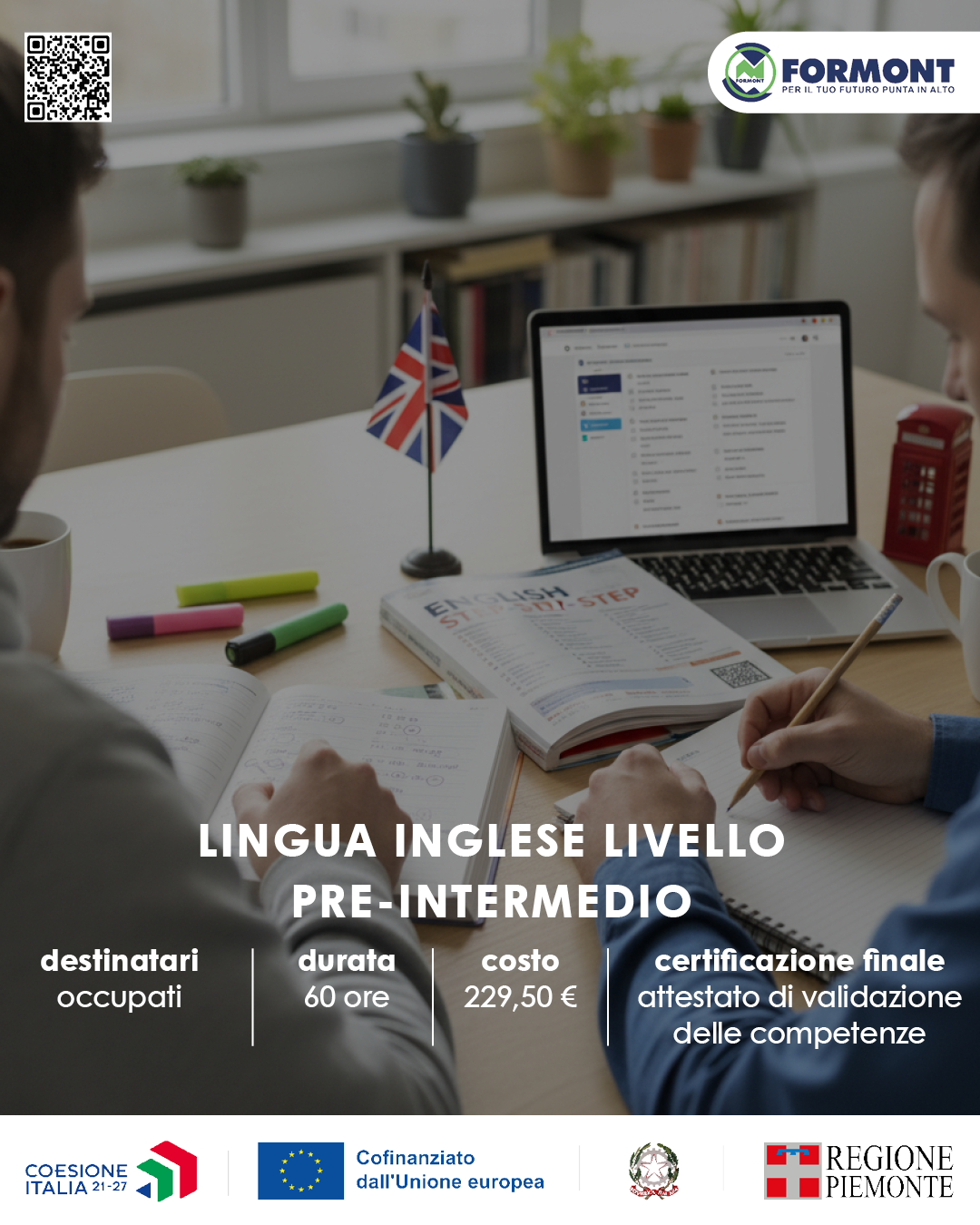 SALUZZO – LINGUA INGLESE Livello PRE-INTERMEDIO – FICP per occupati