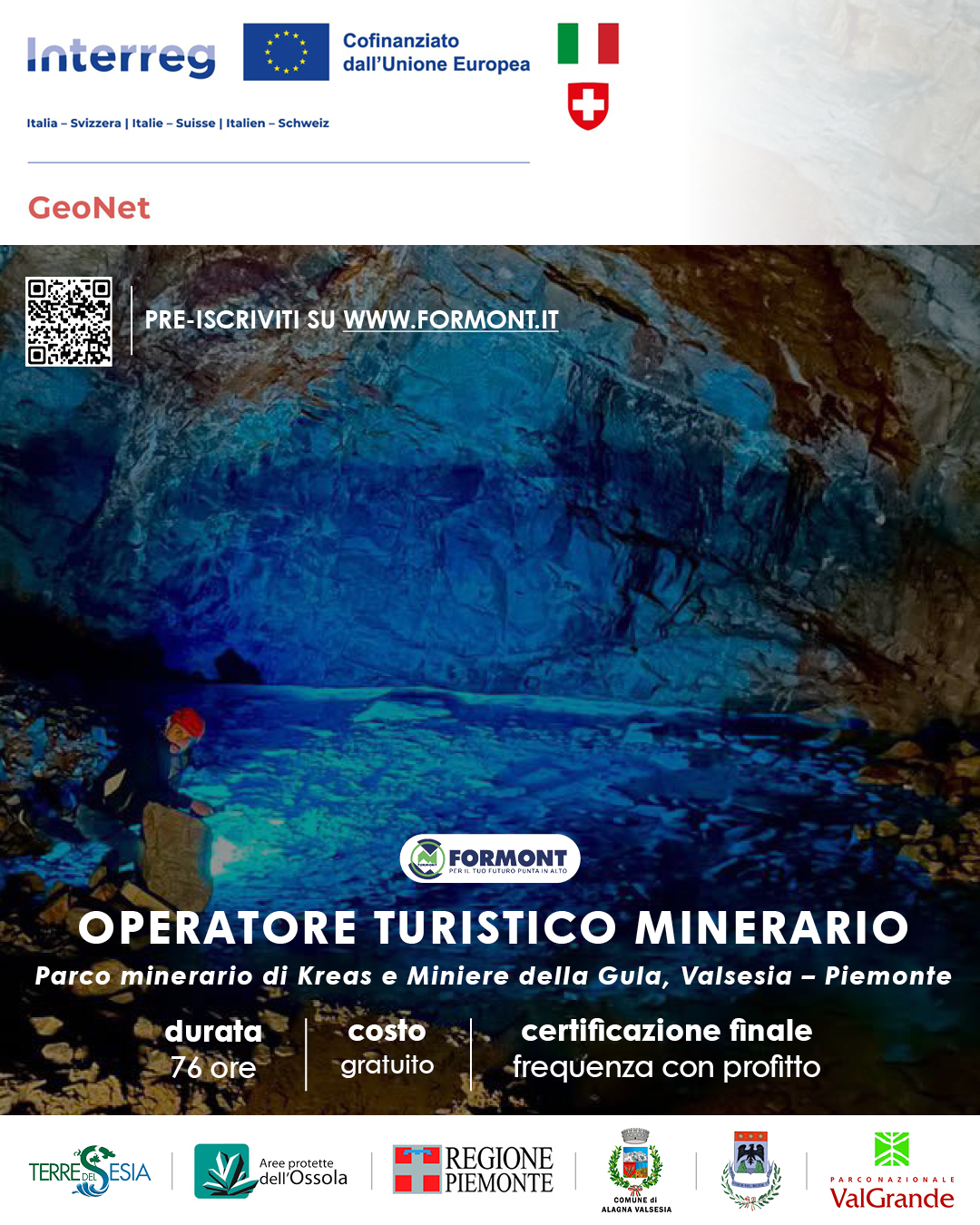 OPERATORE TURISTICO MINERARIO – Parco minerario di Kreas e Miniere della Gula, Valsesia – Piemonte